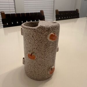 Ditsy Pottery Ceramic Pumpkin Tumbler NWOT